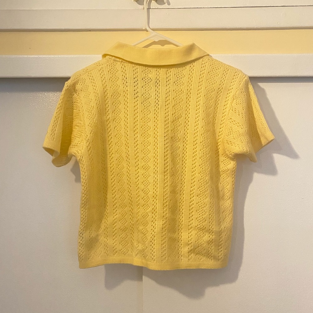 NWT Neim Columbian Yellow Knitted Crop Top